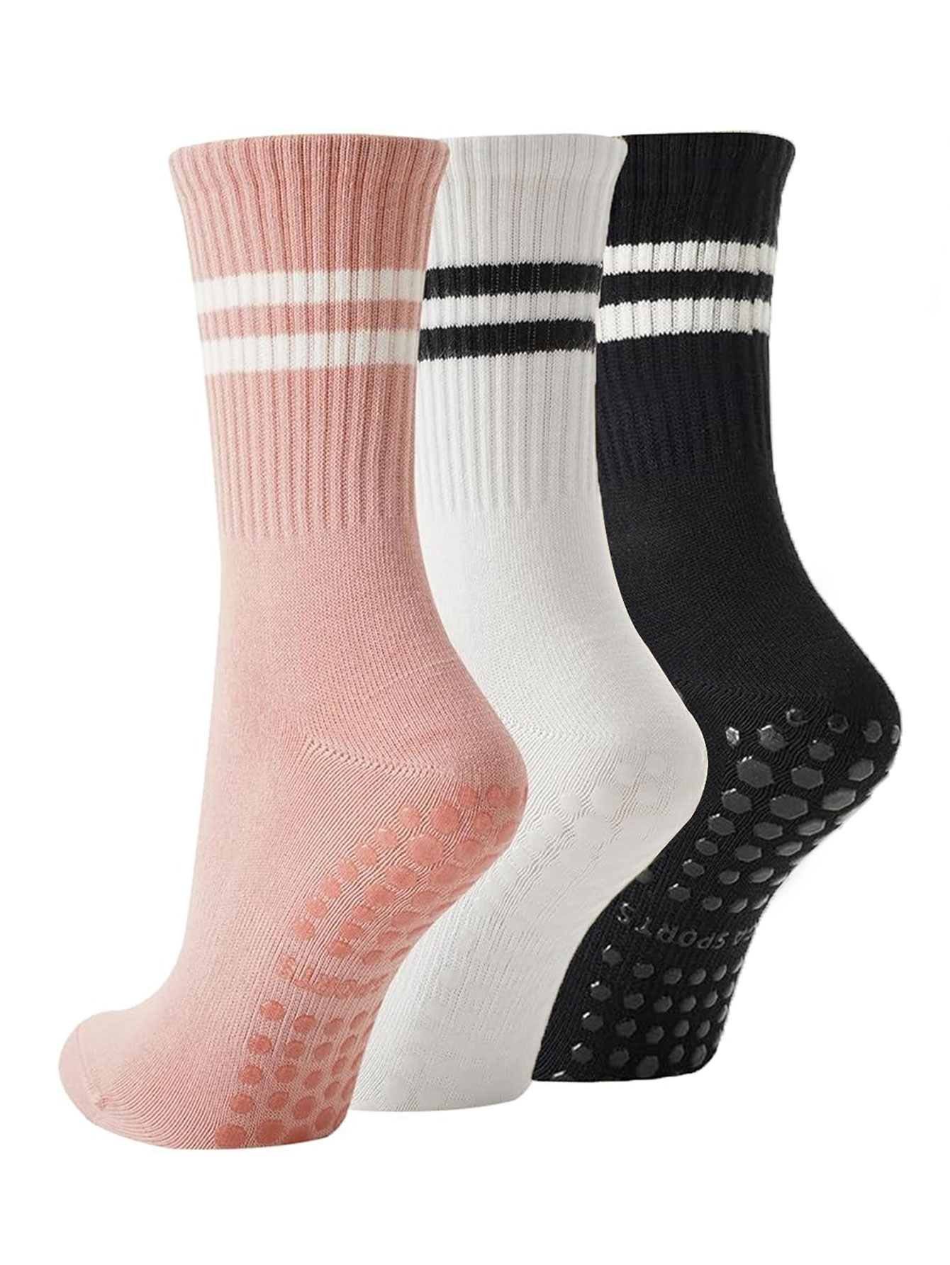 Yoga Fitness Pilates - 3 paires de chaussettes de yoga,