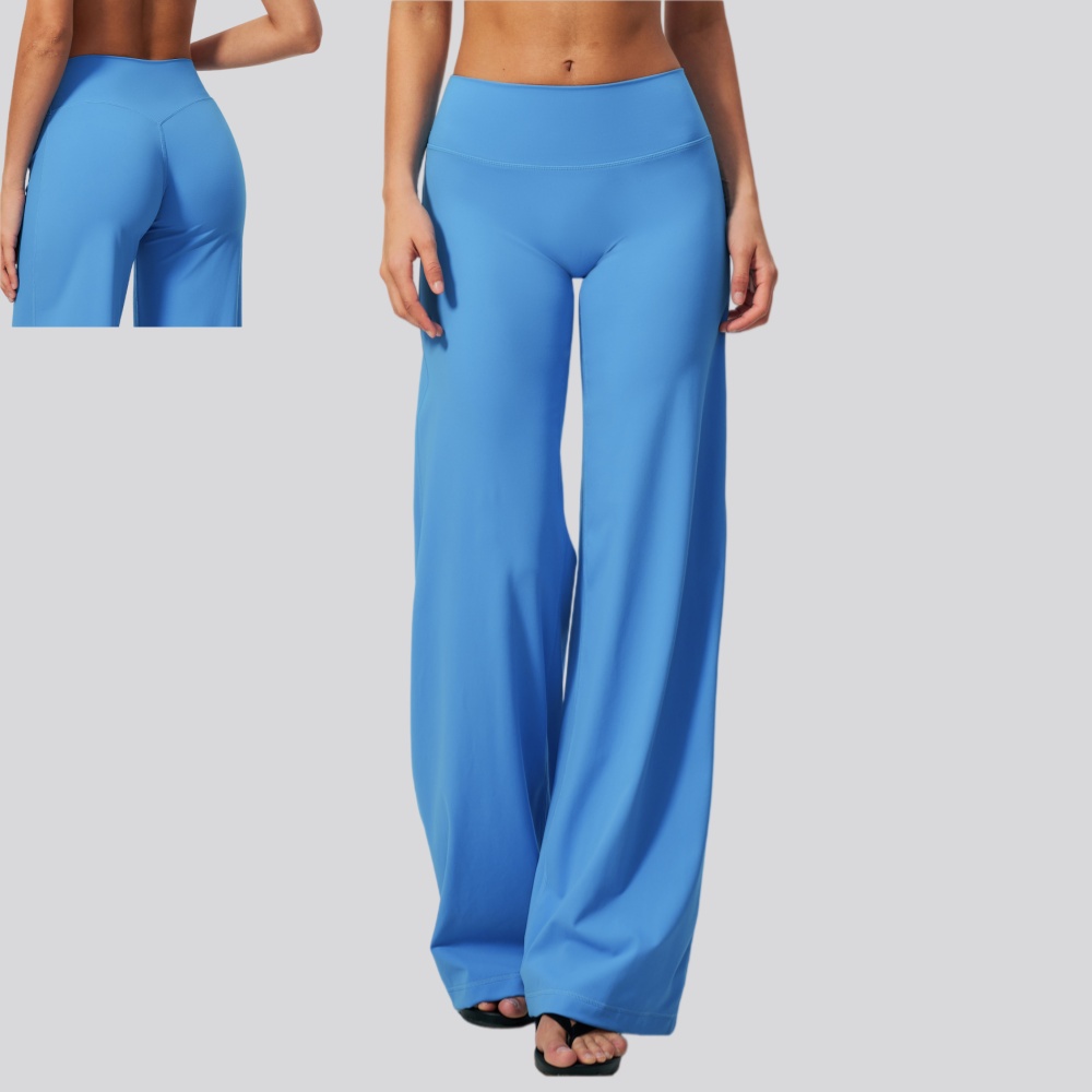 J-Yoga Fitness - Pantalon large à taille haute pour