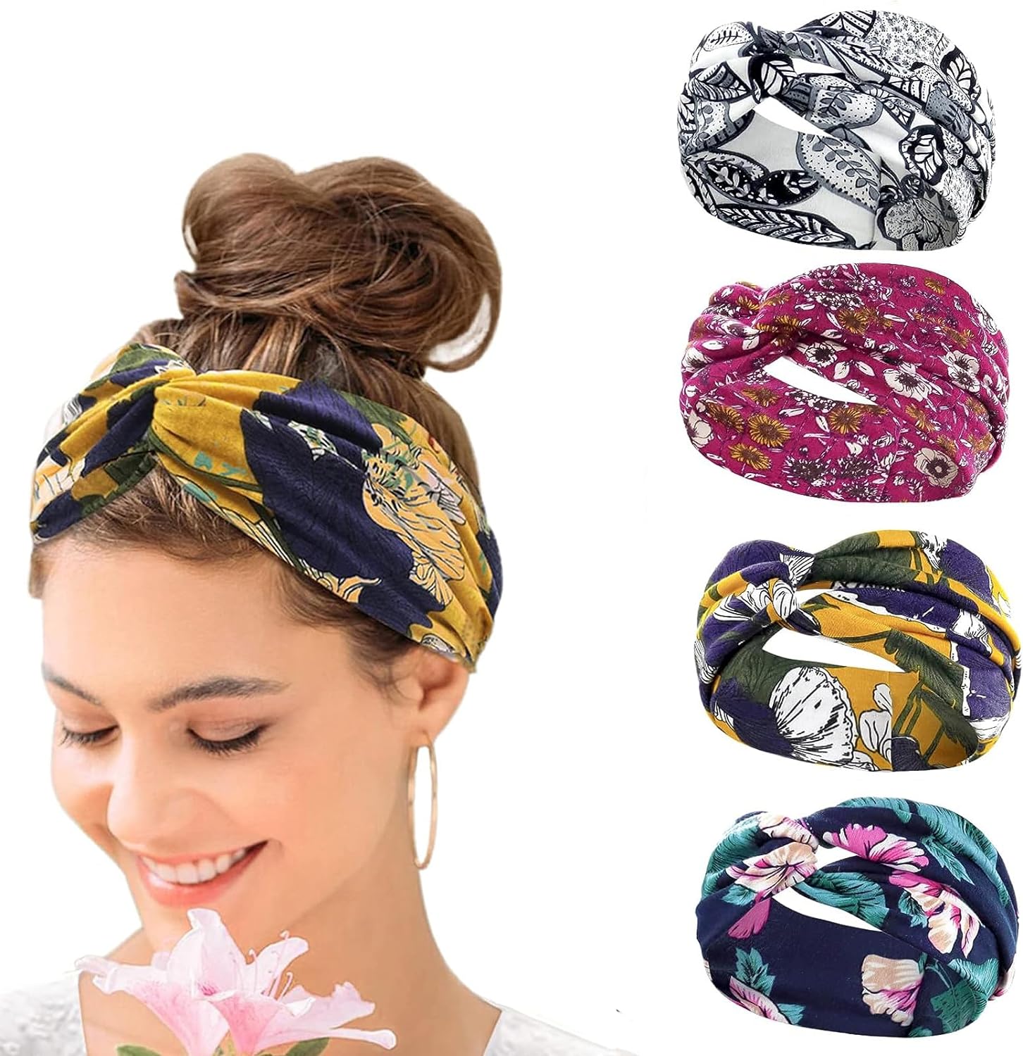 Yoga Fitness Girl - 4 pièces Boho bandeaux pour femmes
