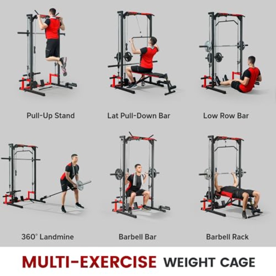 Power Cage Smith Machine, Rack - Lat Pulldown Bar avis et prix