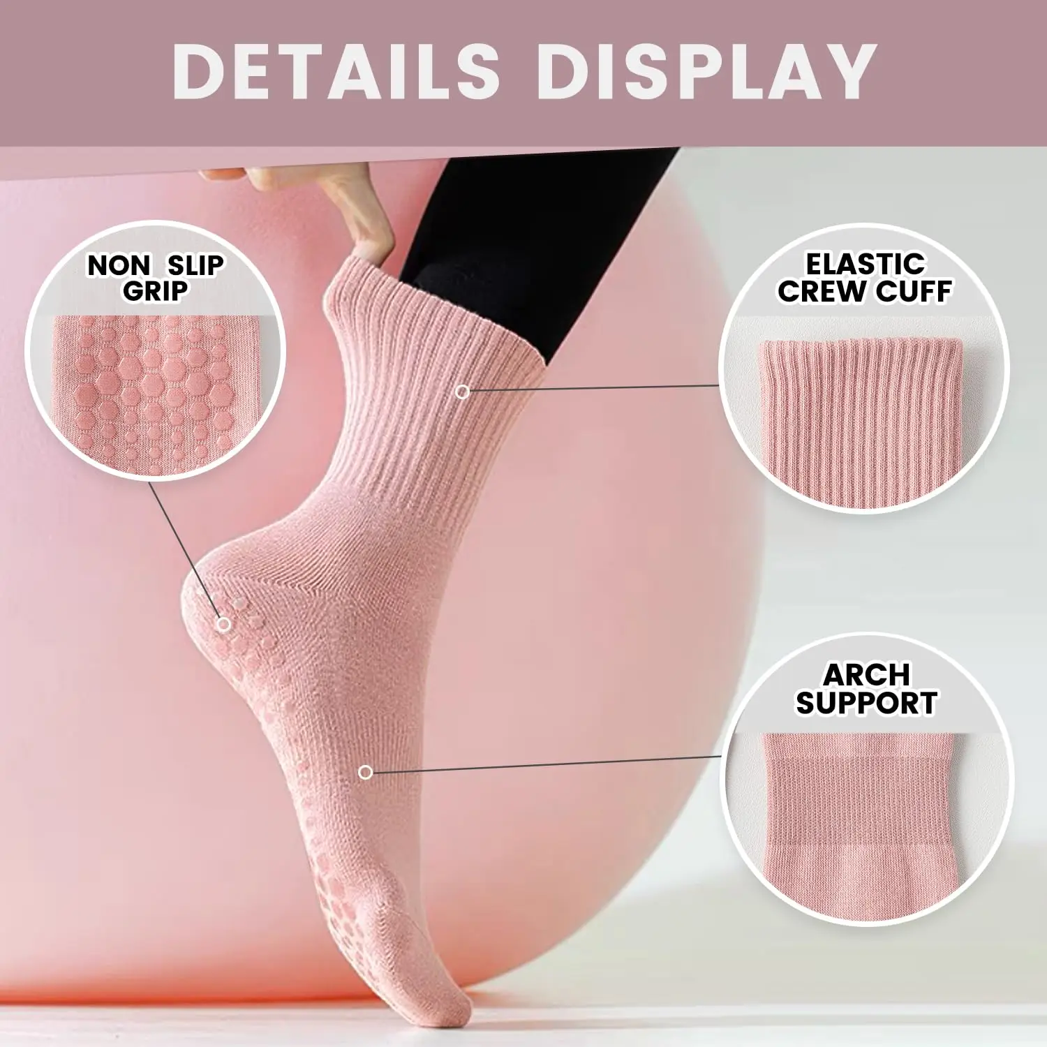 4 paires de chaussettes de yog - Yoga & Fitness Classes By Niharika Zirakpur Reviews avis et prix