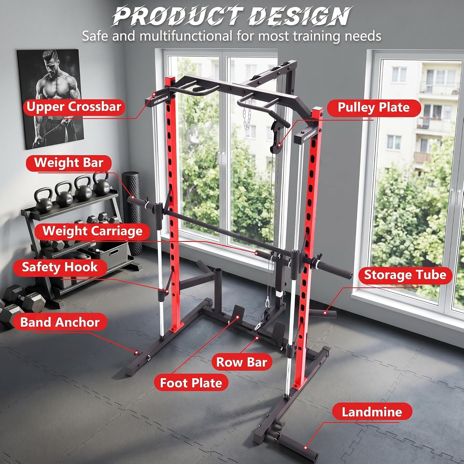 Machine Smith tout-en-un avec  - Lat Pulldown Bar avis et prix